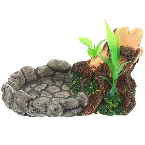 HYTROVE Reptilien Futter und Wasserschale aus Robustem Harz für Schildkröten und Kleine Reptilien Natürliche Farben für Langlebig und Dekorativ für Terrarien HYTROVE Reptilien Futter und Wasserschale aus Robustem Harz für Schildkröten und Kleine Reptilien Natürliche Farben für Langlebig und Dekorativ für Terrarien von HYTROVE
