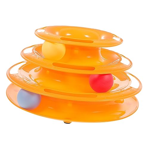 HYTROVE rotierende Kugel Amusement Kitten cat Toys cat Katzen + Katzenspielzeug interaktiv Interaktives Katzenpuzzle Plüsch Cat-Track-Turm Katzen-Plattenspieler von HYTROVE