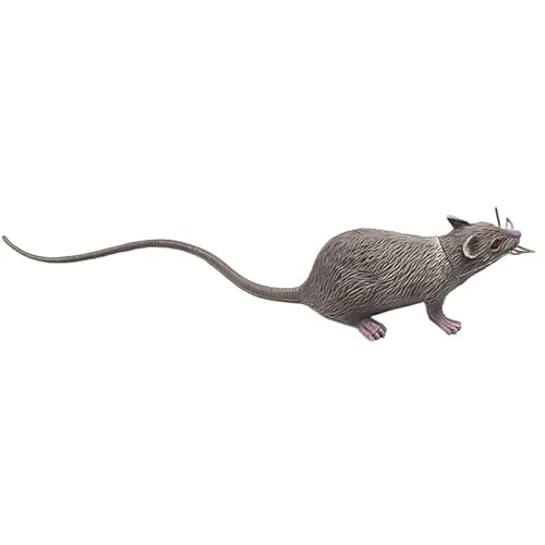 HYUIND 32cm Simulation PVC Vocal Ratte Gefälschte Maus Modell Prop Spielzeug Party Dekoration Praktische Novetly Lustige Spielzeug(Grey 20cm) von HYUIND