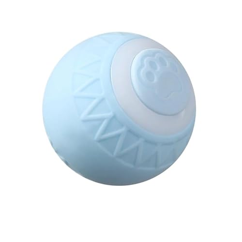 HYUIND Katzenbedarf, Spin Ball, Katzenspielzeug, elektrisch, interaktiv, USB-Aufladung, Katzen- und Hundezubehör, Katzenballspielzeug(Style 2 Blue) von HYUIND