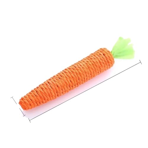 HYUIND Katzenspielzeug Simulation Karotte Sounding Haustier Spielzeug for Kätzchen Hunde Sisal Zähneknirschen Squeak Interaktives Katzenkauspielzeug(20CM) von HYUIND