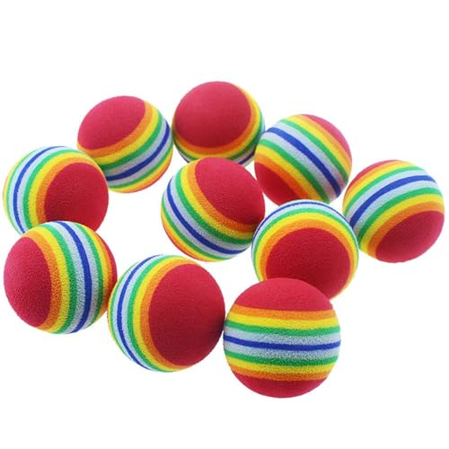 HYUIND Katzenspielzeugbälle Interaktiv for Hauskatzen Kätzchen Lieblingsgeschenk Weicher Schaumstoffball Jagd Ruhig Spielen Katzen Sachen Supplie(1pc) von HYUIND