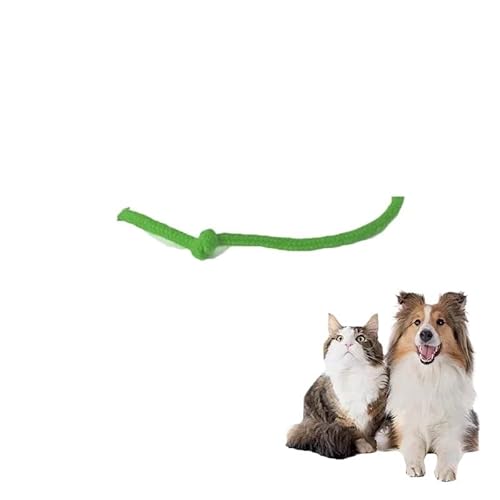 Wiederaufladbares Heimtierbedarf Hunde- und Katzentraining zur Nachahmung von Ratten-Haustier-Interaktives Spielzeug Elektrischer Spielzeugball Simulierter Schwanz Home(1pcs-Green-Rope) von HYUIND