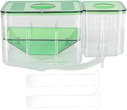 HZDSJD Fischzuchtbox, transparente Aquarium-Isolationsbox, Doppelzucht-Aquarium, Frittiere, Brutkasten für Guppy, Baby, Fischbrutstätte, Aquarium-Trennwand von HZDSJD