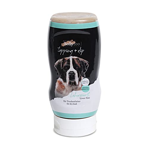 hollydoo Topping & Dip für Hunde Leberwurst getreidefrei glutenfrei zuckerfrei Premium Leckerli aus Deutschland 300 ml (1x 300 ml Tube) von HaGaFe