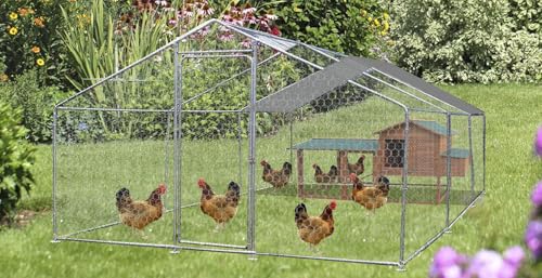 Enclos Park Grillagé en acier galvanisé 18 m2 pour 8 à 20 poules HABRITA Foresta von Habrita