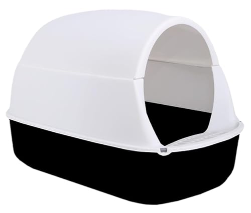 Katzentoilette Katzenklo Katzentoilette Mit Kapuze, Katzentoilette, Leicht Zu Reinigen, Praktisches Heimtierzubehör, Abnehmbare Katzentoilette Katzentoiletten(Black) von Habrur