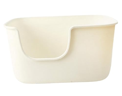 Katzentoilette Katzenklo Katzentoiletten Für Haustiere Mit Hohen Seiten, Töpfchen, Toilette, Katze, Kleine Hunde, Bettpfanne, Großes Katzenstreubecken Katzentoiletten(White) von Habrur