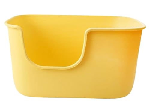 Katzentoilette Katzenklo Katzentoiletten Für Haustiere Mit Hohen Seiten, Töpfchen, Toilette, Katze, Kleine Hunde, Bettpfanne, Großes Katzenstreubecken Katzentoiletten(Yellow) von Habrur