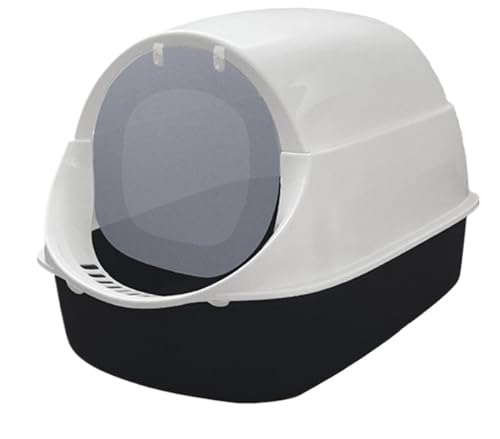 Katzentoilette Katzenklo Katzentoilettengehäuse Mit Fronttürklappe Und Schaufel, Katzentoilette Mit Fronteingang, Leicht Zu Reinigen Katzentoiletten(Black) von Habrur