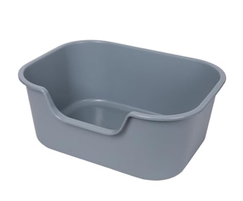 Katzentoilette Katzenklo Tragbare Bettpfanne Für Haustiere, Katzentoilette Mit Spritzschutz Und Hohen Seitenwänden, Katzentoilette Für Kleine Haustiere Katzentoiletten(Grey) von Habrur