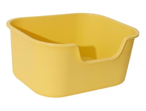 Katzentoilette Katzenklo Tragbare Bettpfanne Für Haustiere, Katzentoilette Mit Spritzschutz Und Hohen Seitenwänden, Katzentoilette Für Kleine Haustiere Katzentoiletten(Yellow) von Habrur