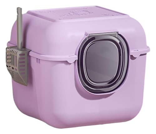 Katzentoilette Katzenklo Vollständig Abgedeckte Katzentoiletten, Katzentoilettenbecken, Haustierbedarf Für Kleintiere, Abnehmbare Katzentoilette Katzentoiletten(Purple) von Habrur