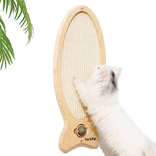 Hachipal Katzenkratzbaum Wand, Katzenwandkratzer, mit Minzkugel Sandwich Design Wandmontage Katzenkratzer, Wandkratzer für Indoor Katzen geeignet für kleine und mittelgroße Katzen, leicht zu tragen von HachiPal