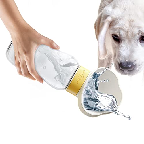 Hagar Tragbare Hundewasserflasche | Großer Wassernapfspender mit Futterspender | Zubehör für Hundespaziergänge Hundewasserspender für Spaziergänge im Freien, Wandern, Reisen von Hagar