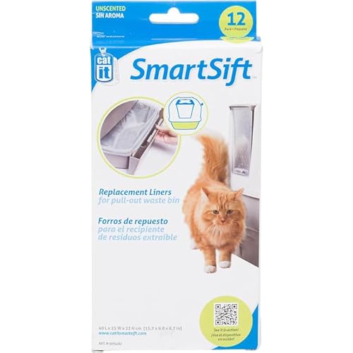 Hagen CatIt SmartSift Ersatz-Müllbeutel für ausziehbaren Abfalleimer, 12 Stück, 39,9 cm von Hagen