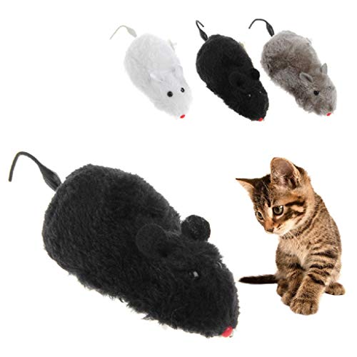 Haiki Up Mouse Lustige Plüschmaus, interaktiv, für Katzen, Teaser, Haustier für Katzen, Uhrwerk, Ratte von Haiki