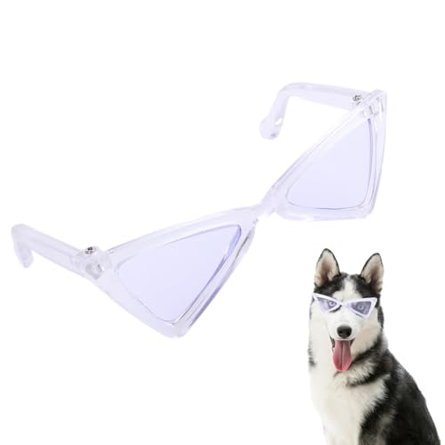 Hailerio Hundesonnenbrille,Süße Hundesonnenbrille - Retro-Dreieck-lustige Brillen,Leichte Hunde-Cosplay-Brille, Tierkostüm-Brille zum Fotografieren, für Ausflüge von Hailerio