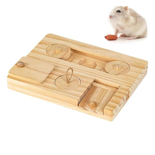 Hailerio Kaninchen-Futtersuchspielzeug,Hamster-Anreicherungs-Futtersuchspielzeug | Spielzeug zur Nahrungssuche Holzspielzeug zur Bereicherung,Verstecken Sie Leckerlispielzeug, Schnüffelspielzeug für von Hailerio