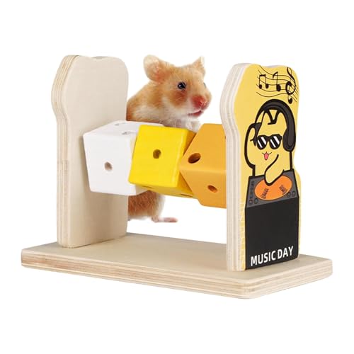 Hailerio Kauspielzeug für Hamster,Hamsterspielzeug | Zubehör für Hamsterkäfige aus Holz - Lustiges Bereicherungsspielzeug für den interaktiven Hamsterzug, hölzernes Kauzubehör für kleine Haustiere für von Hailerio