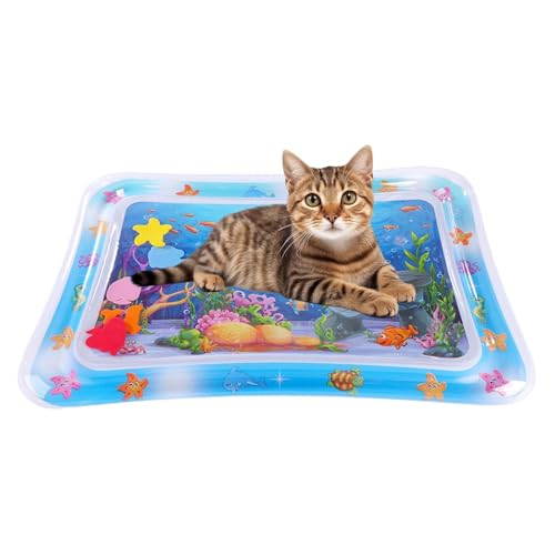 Hailerio Sensor Water Playmat, Sensorische Wasser-Spielmatte Für Katzen, Verdickte Wasser-Sensor-Spielmatte Für Katzen, Verdickte Wasserspielmatte Katze, Wassermatte Für Kinder von Hailerio