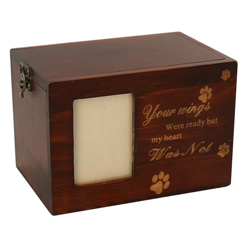 Denkmäler Begräbnishund Urne Personalisierte Holzhund Ashes Box Memorial Katze Asche Urne Cremation Haustier Urnen für Hundeverlustgeschenke von Hajimia