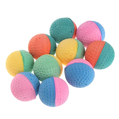 Mi interaktiver Spielzeugball Haustier Spielzeug Latexkugeln Weich elastische farbenfrohe kaue interaktive Chase -Teaser -Spielzeuge für Hunde Katzen Welpen Kätzchen, 10 PCs von Hajimia