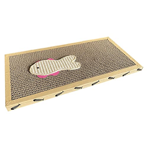 Halatua Kratzpads für Indoor-Katzen - Wellpappe-Kratzmatte - Doppelseitige Katzenkratzbäume für Indoor-Katzen Kätzchenspielzeug, Schützen Sie Teppiche und Sofas von Halatua