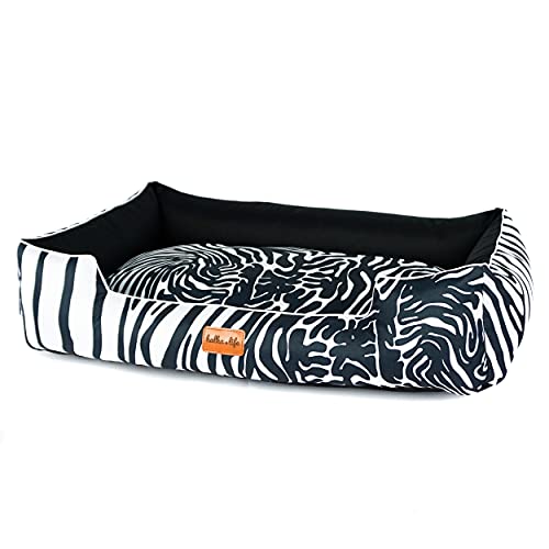 Halkalife Haustiersofa, Katzen- und Hundebett (Größe M, zebra) von Halkalife