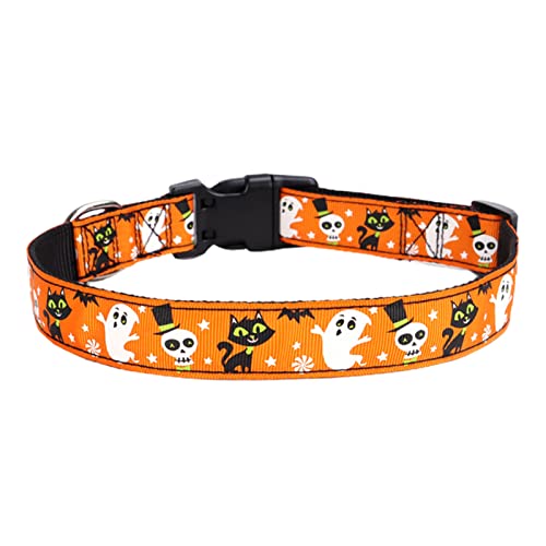 Haloppe Halloween Hundehalsband Halloween Geist Spinne Gedruckt Haustier Umhängeband Dekorativ Leicht 1 S von Haloppe