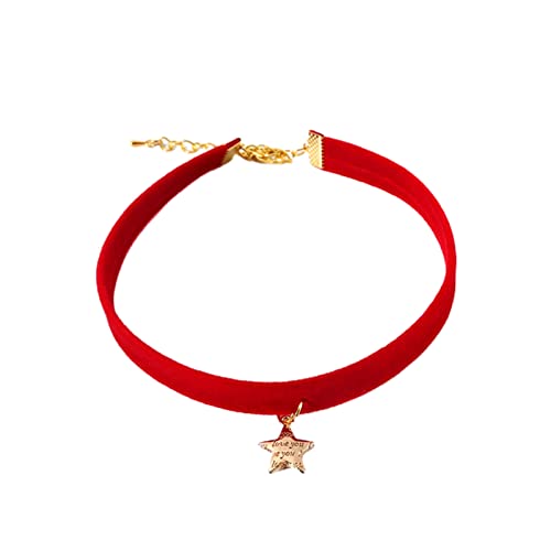 Haloppe Haustier Halskette Mini Stern Anhänger Haustier Katze Hund Halsband Ornament Verlängerungskette Design Haustier Produkt Rot M von Haloppe