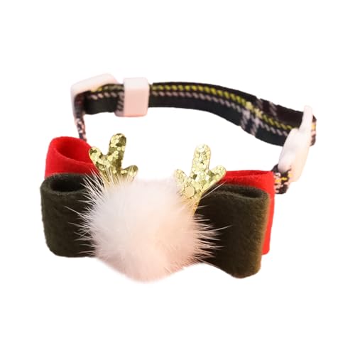 Haloppe Haustierhalsband, Weihnachtsmotiv, bedruckt, Katzenhalsband, Haustierschmuck mit Anhänger, verschleißfest, 4 m von Haloppe