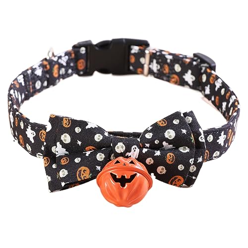 Haloppe Hundehalsband, attraktiv, für Halloween, Welpen, Halsdekoration, Schwarz, Größe S von Haloppe