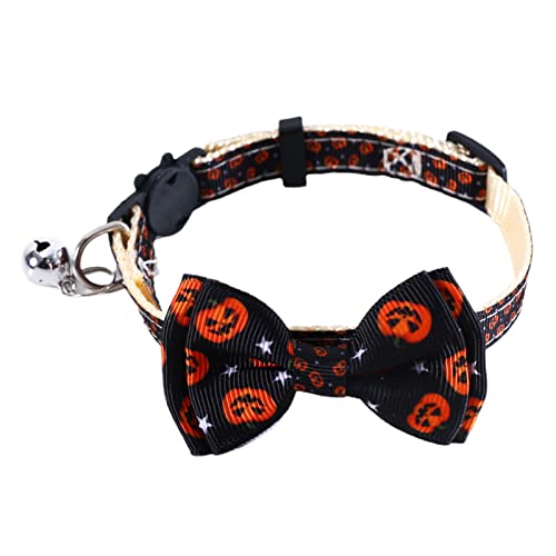 Haloppe Katzenhalsband, Halloween, Geisterdruck, Haustierhalsband, Fotografie, Requisite, Schnellverschluss, Schwarz von Haloppe