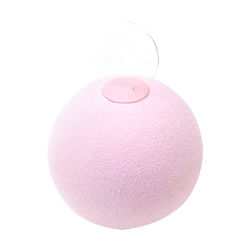 Haloppe Katzenminze-Spielzeugbälle, gesundes Kätzchen-Kauspielzeug für Katzen und Kätzchen, Kätzchen-Plüschball, schöner, sicherer Haustier-Automatischer Rollerball für Tiere, Rosa von Haloppe