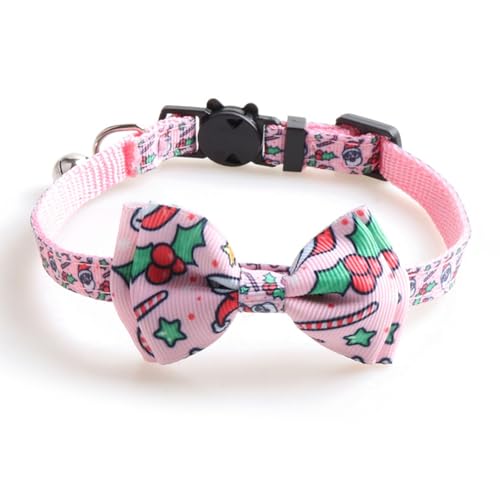 Haloppe Pet Collar Dress-up Pet Cats Collar with Bell Practical Pink von Haloppe