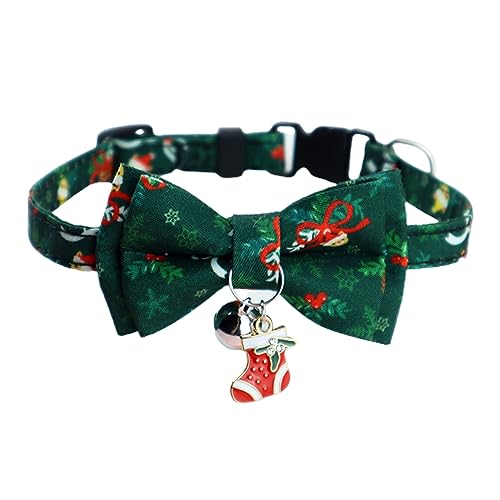 Haloppe Pet Collar Xmas Themed Print Dog Collar Pet Neck Strap Quick Release Pet Accessories F von Haloppe