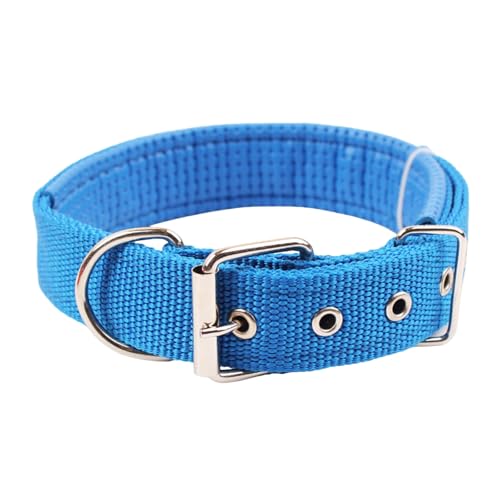 Haloppe Strapazierfähiges Haustierhalsband, langlebiges Haustierzubehör, Haustierhalsband, verstellbar, Nylon, Hundehalskreis mit Traktionsring, langlebiges Haustierhalsband, Haustierbedarf, Blau, von Haloppe