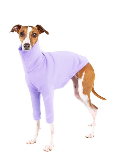 Hunde-Fleecepullover mit Rollkragen, langärmelig, warm, für kleine und mittelgroße Hunde von Haloumoning