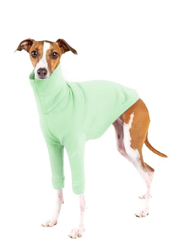 Hunde-Fleecepullover mit Rollkragen, langärmelig, warm, für kleine und mittelgroße Hunde von Haloumoning