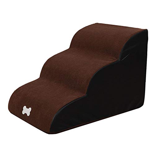 Hundeleiter, Hundetreppe Für Kleine Hunde - 3 Schritte Haustiere Treppen Hund Rampe Leiter Sofa Bettleiter für Hunde & Katzen von Hameio