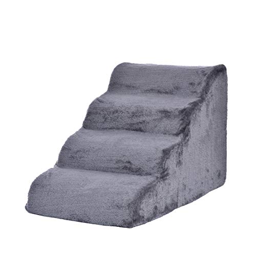 Hundetreppe, Hundeleiter Für Bett - 4 Schichten Haustiere rutschfeste Hund Rampe Leiter Sofa Bettleiter Für Hunde & Katzen von Hameio