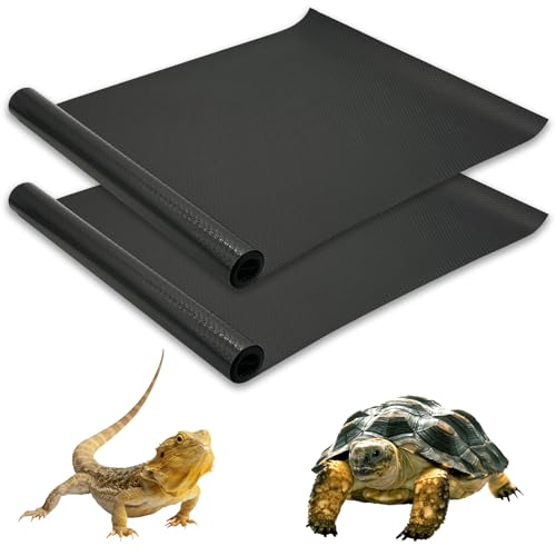 Hamiledyi Große Reptilien-Substratmatte, Reptilien-Substratboden, Terrarium-Auskleidung, Substratmatte, nicht klebende Teppicheinlage für Bartagamen, Gecko, Eidechse, Schildkröte (44,5 x 200,1 cm, von Hamiledyi