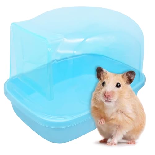 Hamiledyi Hamsterbadewanne Zwerghamster Badezimmer Sandbad Behälter Chinchilla Saunaraum Kunststoff Sandbad Box Haus für Rennmäuse Igel Mäuse oder andere Kleintiere Tiere von Hamiledyi