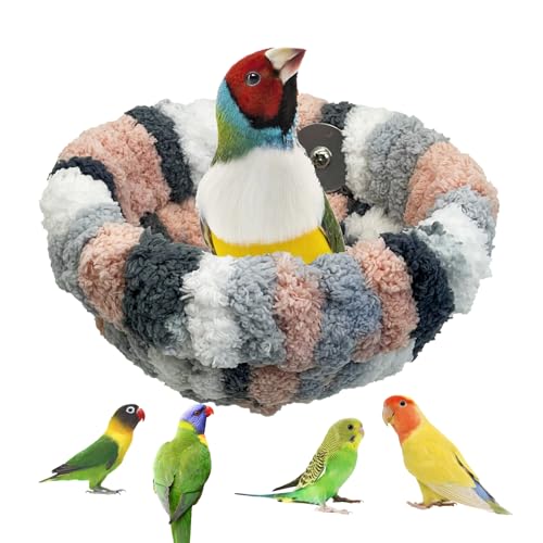 Hamiledyi Warmes Kuschelhütte, Vogelbett, flauschiges Vogelbett, Papageiennest, Hängematte, Vogelhaus, Plüsch, kuschelige Vogelhängematte für Sittiche, Nymphensittiche, Sittiche, Sittiche, Sittiche, von Hamiledyi