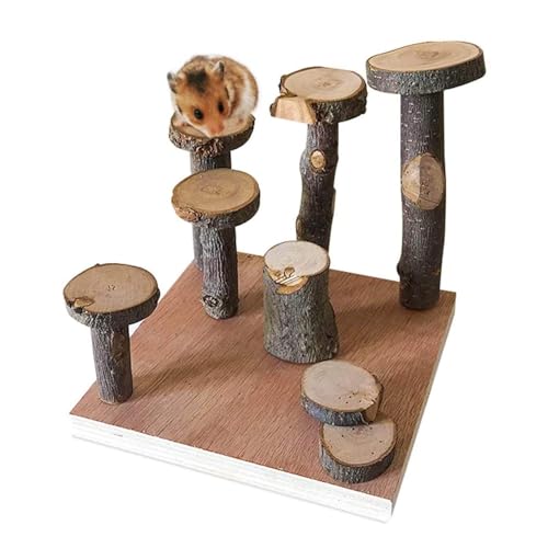 Hamster-Kletter-Plattform, Haustierkäfig, Spielplatz, natürliches Holz, Kauspielzeug für Zwerghamster, Syrien, Hamster, Rennmäuse, Maus, Ratte von Hamiledyi