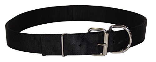 Hamilton Deluxe Hundehalsband, doppelt dick, Nylon, 3,5 x 66 cm, Schwarz von Hamilton