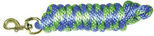 Hamilton Poly-Leine mit Bolzenverschluss, beerenblau/limettengrün gestreiftes Muster, 1,6 cm dick x 3 m lang von Hamilton