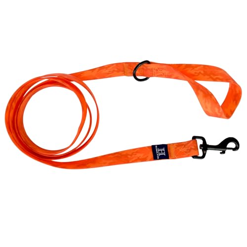 Hamilton Wasserdichte Hundeleine, verstellbare orangefarbene Hundeleine, PVC-laminiert, leichte Haustierleine für Hunde, Größe M/L von Hamilton