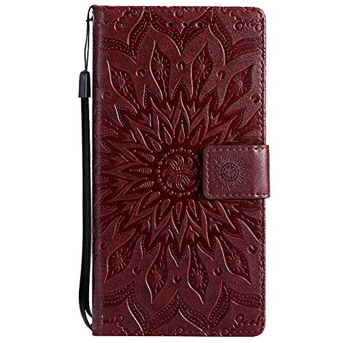 Hancda Hülle für Xiaomi Redmi Note 5 (Nicht für Redmi 5), Leder Hülle Flip Case Handytasche für Xiaomi Redmi Note 5 Handyhülle Schutz Tasche Lederhülle Magnet Cover für Xiaomi Redmi Note 5,Braun von Hancda